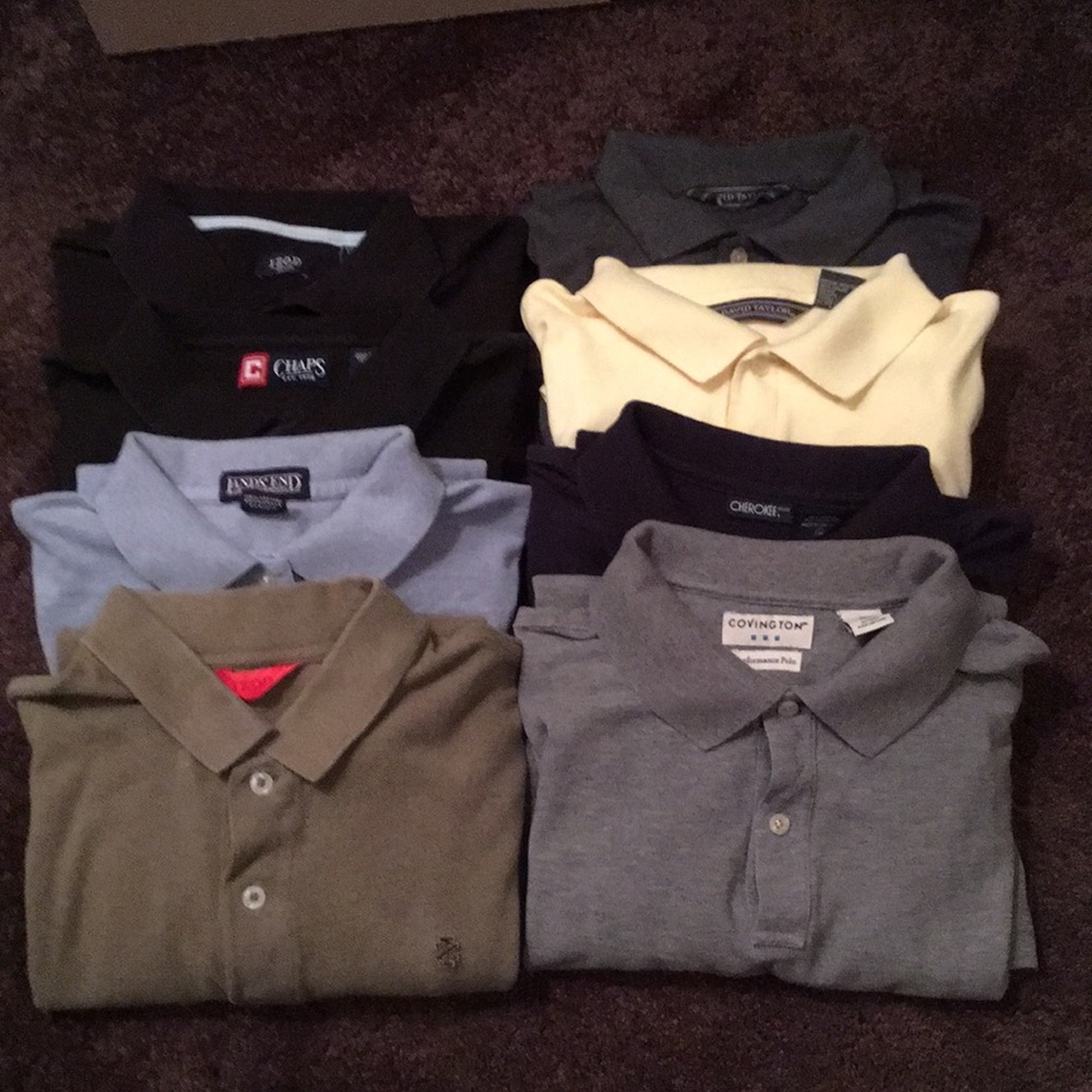 8 Men’s Polo Short Sleeve Shirts